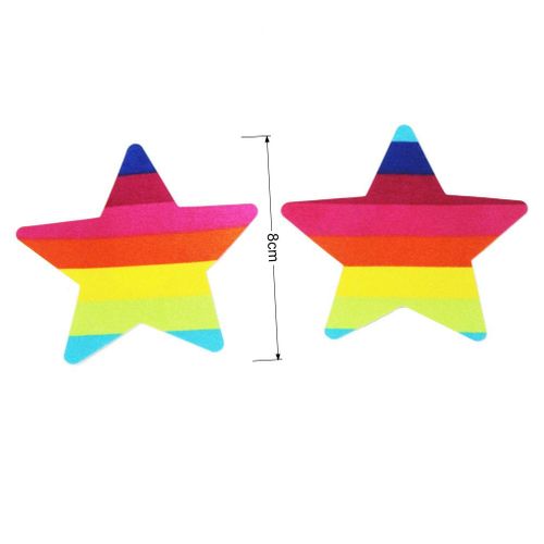 Cache-Tétons Invisibles Pour Femmes, 10 Paires, Arc-En-Ciel, Sexy, Autocollants Pour Seins Instantanés, Bande De Levage De Poitrine, Lgbt, C¿Ur, Fleur, Croix, Lèvres D'étoile