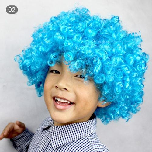 Perruque Ronde Bouclée Pour Enfants Et Adultes, 1 * Chapeau De Carnaval, Explosion De Cheveux, Accessoires De Fête Pour La Journée De L'enfance, Fans De Clown Pelucheux Et Amusants 