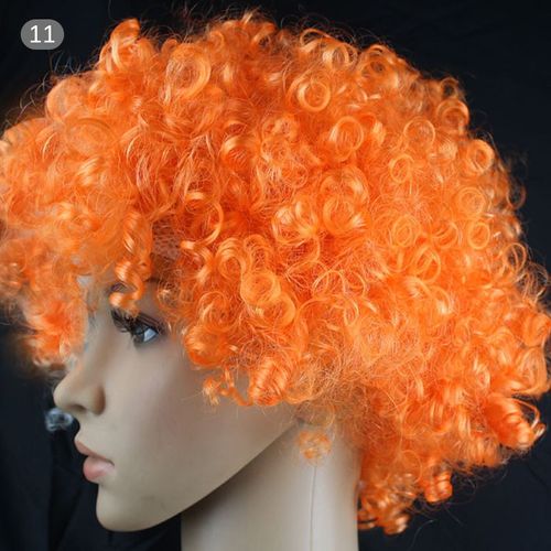 Perruque Ronde Bouclée Pour Enfants Et Adultes, 1 * Chapeau De Carnaval, Explosion De Cheveux, Accessoires De Fête Pour La Journée De L'enfance, Fans De Clown Pelucheux Et Amusants 