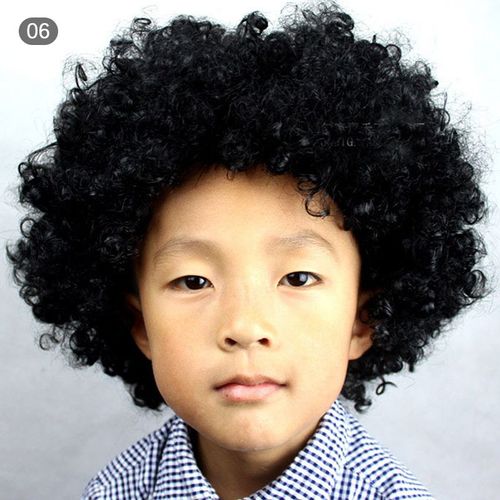 Perruque Ronde Bouclée Pour Enfants Et Adultes, 1 * Chapeau De Carnaval, Explosion De Cheveux, Accessoires De Fête Pour La Journée De L'enfance, Fans De Clown Pelucheux Et Amusants 