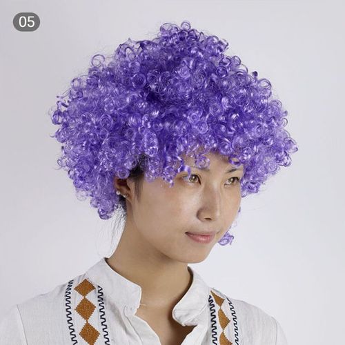 Perruque Ronde Bouclée Pour Enfants Et Adultes, 1 * Chapeau De Carnaval, Explosion De Cheveux, Accessoires De Fête Pour La Journée De L'enfance, Fans De Clown Pelucheux Et Amusants 