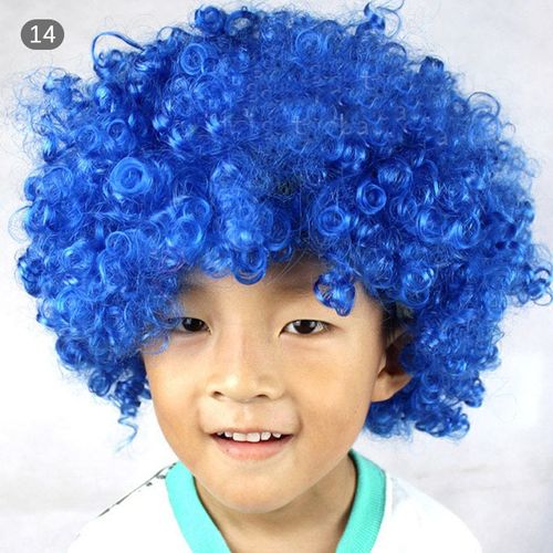Perruque Ronde Bouclée Pour Enfants Et Adultes, 1 * Chapeau De Carnaval, Explosion De Cheveux, Accessoires De Fête Pour La Journée De L'enfance, Fans De Clown Pelucheux Et Amusants 