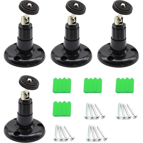 Lot de 4 supports muraux pour appareil photo - Support universel pour caméra de sécurité - Réglable à 360 ° - Pour clignotant, Arlo Go, Arlo HD, Arlo Pro