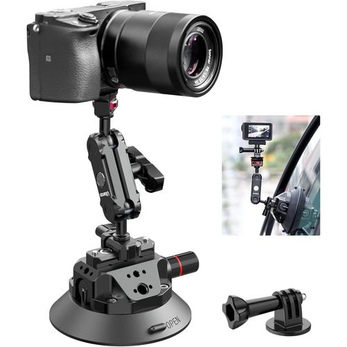 Ulanzi SC-02 Support de bras magique à ventouse pour appareil photo reflex numérique pour caméra d'action GoPro
