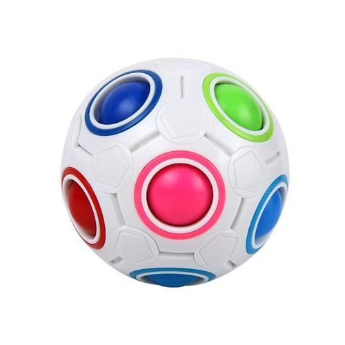 Puzzle Magic Rainbow Ball Cube Pour Enfants Et Adultes,Speed Ball Toy,Rembourrage De Noël,Amusant Souligné,Charleroi,Ever Fidget Ball,Stuffers - Type 1pcs