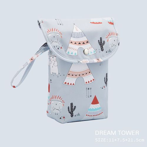 Sac À Couches Pour Bébé Étanche Et Réutilisable,Sac À Main Pour Bébé,Sac De Rangement De Grande Capacité Pour Couches De Maman - Type Dream Tower