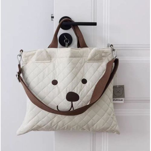 Sacs À Couches En Coton De Grande Capacité Pour Femmes,Sac De Voyage Portable,Sac À Main Pour Maman,Ours De Dessin Animé,Altermommy - Type Beige Bear