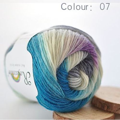 Fil De Laine Arc-En-Ciel Pour Le Crochet À La Main,Écharpe Douce Bricolage,Châle Et Pull,Peluche,Épaisseur,Ogo #D