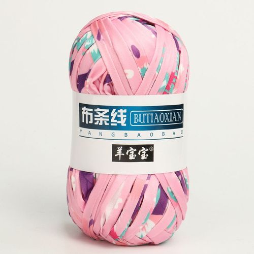 Fil De Gril Coloré Pour La Main,Fil De Crochet Pour T-Shirt Optique Ogo,Sac De Bricolage,Ligne De Tapis,Pantoufle De Bricolage,100g,1 Pièce - Type A 47 Pink Purple