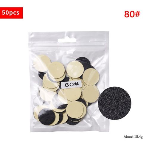 Papier De Ponçage Remplaçable 25mm, 50 Pièces/Sac, Tige De Disque Métallique, Pour Pédicure, Perceuse À Ongles, Élimination Des Callosités Et De La Peau Morte, Soins Des Pieds En Salon 