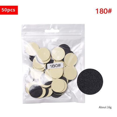 Papier De Ponçage Remplaçable 25mm, 50 Pièces/Sac, Tige De Disque Métallique, Pour Pédicure, Perceuse À Ongles, Élimination Des Callosités Et De La Peau Morte, Soins Des Pieds En Salon 