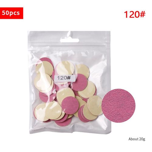 Papier De Ponçage Remplaçable 25mm, 50 Pièces/Sac, Tige De Disque Métallique, Pour Pédicure, Perceuse À Ongles, Élimination Des Callosités Et De La Peau Morte, Soins Des Pieds En Salon 