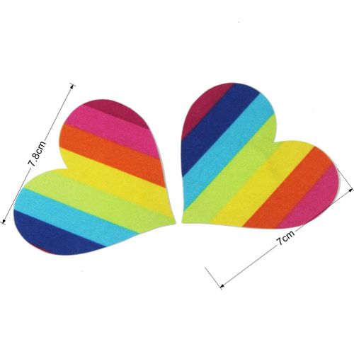 Cache-Tétons Invisibles Pour Femmes, 3 Paires, Arc-En-Ciel, Sexy, Autocollants Pour Seins Instantanés, Bande De Levage De Poitrine, Coeur Lgbt