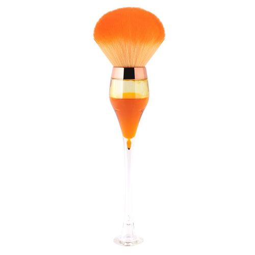 Pinceau De Maquillage Professionnel En Forme De Verre De Vin, Brosse Moelleuse, Grand Fond De Teint, Fard À Joues, Correcteur, Contour Des Cosmétiques, 1pc 
