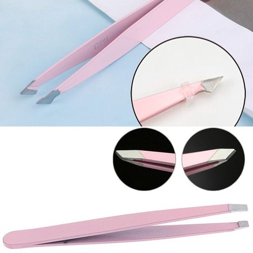 Pince À Épiler Professionnelle En Acier Inoxydable, Pince À Épiler, Pointe Inclinée, Pointe Plate, Épilation Des Yeux, Pince À Épiler, Maquillage, 4 Pièces Par Paquet 