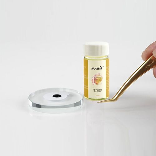 Pincettes Professionnelles Pour Extensions De Cils, 30/15ml, Outils De Nettoyage, Avec Dissolvant De Colle, Liquide Et Éponge 
