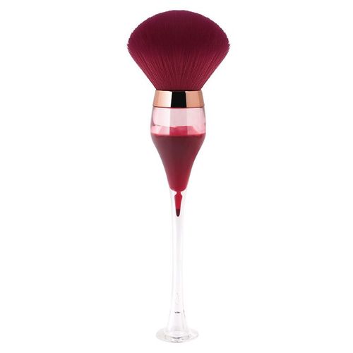 Pinceau De Maquillage Professionnel En Forme De Verre De Vin, Brosse Moelleuse, Grand Fond De Teint, Fard À Joues, Correcteur, Contour Des Cosmétiques, 1pc 