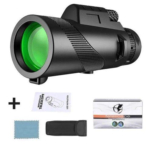 Mini Télescope Pliable Longue Distance,Portable,N'aime,Hd,5000m,Injuste,Chasse,Sports,Camping En Plein Air,Voyage - Type Black #A