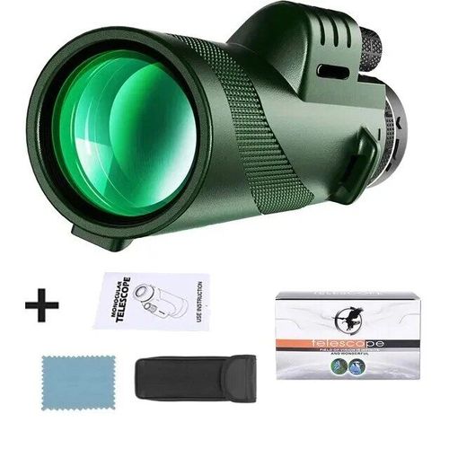 Mini Télescope Pliable Longue Distance,Portable,N'aime,Hd,5000m,Injuste,Chasse,Sports,Camping En Plein Air,Voyage - Type Green #A