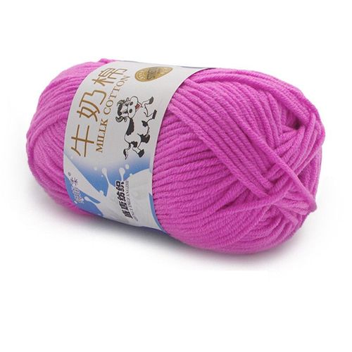 Tstore-Fil De Crochet Pyn Pour Coton Ogo Milk,Tricot Doux Et Chaud,Fils De Ligne Faits À La Main,Couture Grossière,Tapis,50g,95m,1pc - Type 21 Purple Pink
