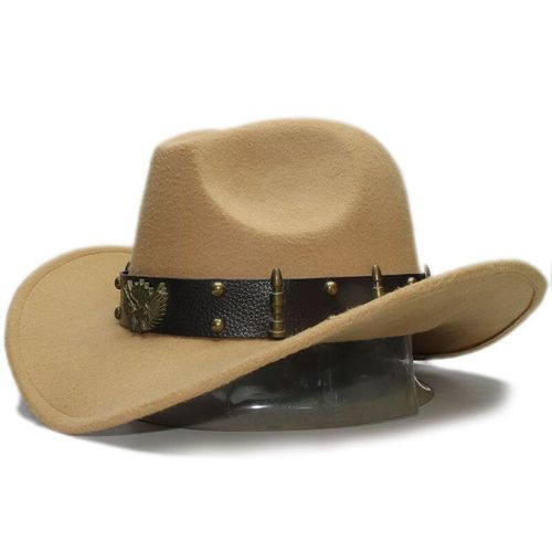 Chapeau De Cowboy Western À Large Bord En Feutre De Laine Pour Enfant,Casquette Melon,Bande De Cuir À Deux Pistolets,Casquette Sombrero,Rétro,Garçon,Fille,Enfant,54cm,Soeur