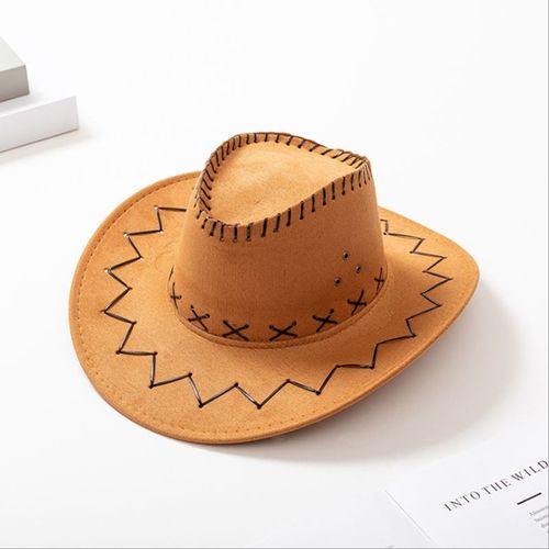 Chapeau De Cowboy Unisexe,Couleur Unie,Pour Adulte,Protection Solaire À Large Bord,Jazz En Plein Air,Printemps Été
