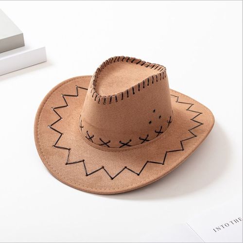Chapeau De Cowboy Unisexe,Couleur Unie,Pour Adulte,Protection Solaire À Large Bord,Jazz En Plein Air,Printemps Été