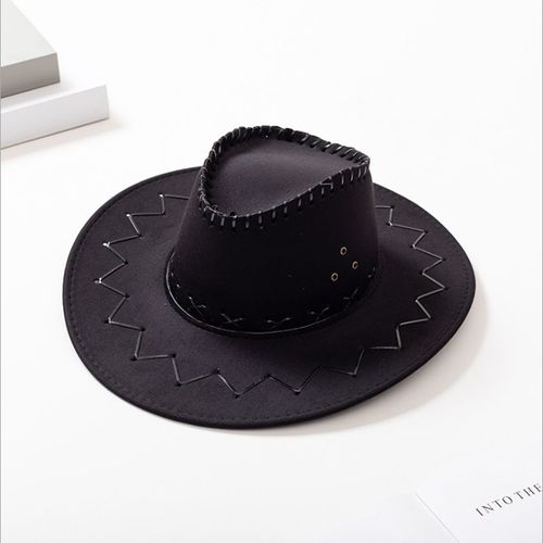 Chapeau De Cowboy Unisexe,Couleur Unie,Pour Adulte,Protection Solaire À Large Bord,Jazz En Plein Air,Printemps Été