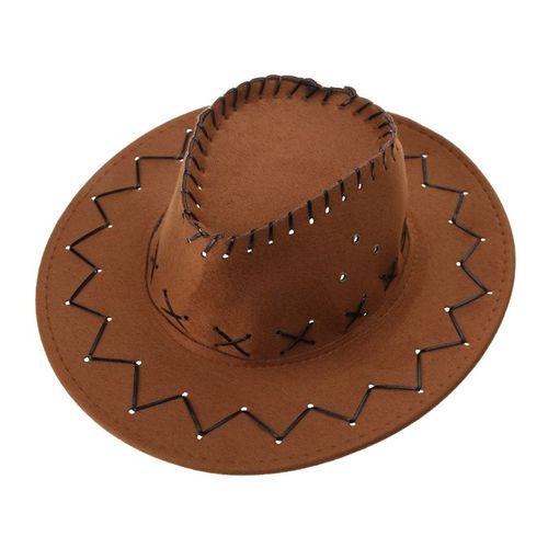 Chapeau De Cowboy Personalisé Pour Enfants,Paille De Fête,Tissu En Daim,Mode