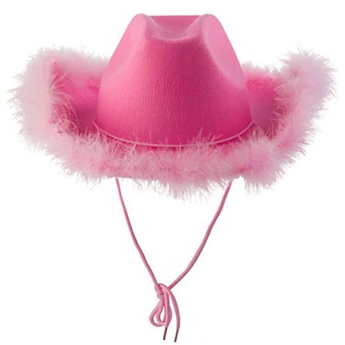 Chapeau De Cowboy En Feutre Avec Pampilles En Strass De Style Occidental,Accessoire De Fête Cosplay Pour Fille
