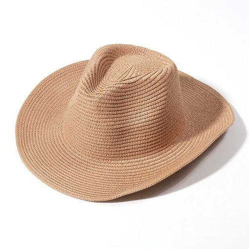Chapeau De Cowboy En Feutre Monochrome Pour Hommes Et Femmes,Chapeaux De Paille,Grand Bord,Extérieur,Plage,1958,Vert Enge