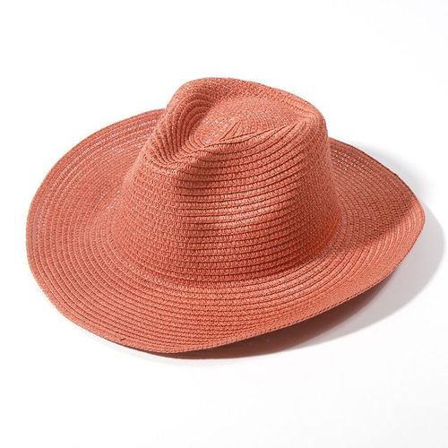 Chapeau De Cowboy En Feutre Monochrome Pour Hommes Et Femmes,Chapeaux De Paille,Grand Bord,Extérieur,Plage,1958,Vert Enge