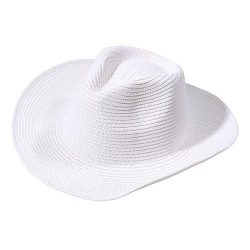 Chapeau De Cowboy En Feutre Monochrome Pour Hommes Et Femmes,Chapeaux De Paille,Grand Bord,Extérieur,Plage,1958,Vert Enge