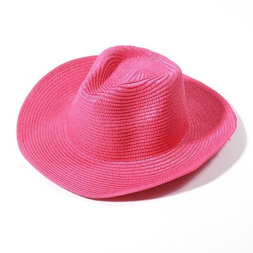 Chapeau De Cowboy En Feutre Monochrome Pour Hommes Et Femmes,Chapeaux De Paille,Grand Bord,Extérieur,Plage,1958,Vert Enge