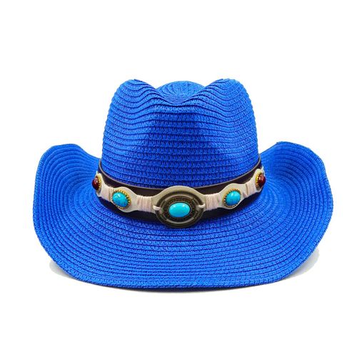 Chapeau De Cowboy En Feutre Monochrome Pour Hommes Et Femmes,Chapeaux De Paille,Grand Bord,Extérieur,Plage,1958,Vert Enge