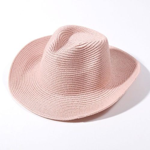 Chapeau De Cowboy En Feutre Monochrome Pour Hommes Et Femmes,Chapeaux De Paille,Grand Bord,Extérieur,Plage,1958,Vert Enge