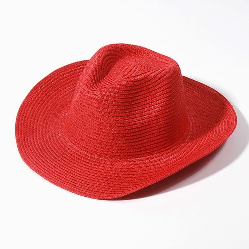 Chapeau De Cowboy En Feutre Monochrome Pour Hommes Et Femmes,Chapeaux De Paille,Grand Bord,Extérieur,Plage,1958,Vert Enge
