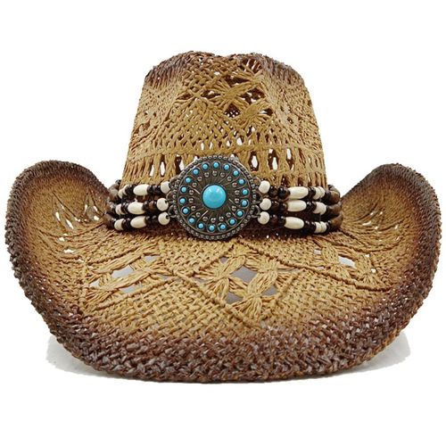Chapeau De Cowboy Vintage En Paille Épaissie Pour Hommes Et Femmes,Chapeau De Soleil D'été,Grande Taille,Jazz,2023