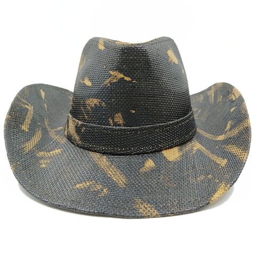 Chapeau De Cowboy Vintage En Paille Épaissie Pour Hommes Et Femmes,Chapeau De Soleil D'été,Grande Taille,Jazz,2023
