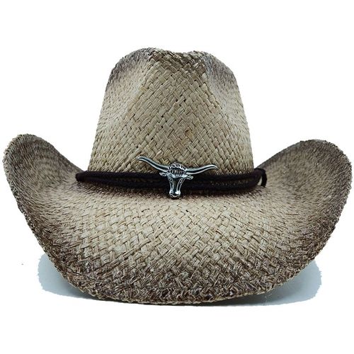 Chapeau De Cowboy Vintage En Paille Épaissie Pour Hommes Et Femmes,Chapeau De Soleil D'été,Grande Taille,Jazz,2023