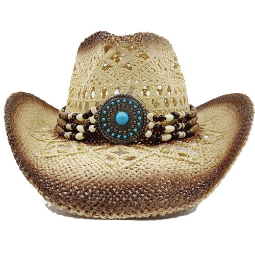 Chapeau De Cowboy Vintage En Paille Épaissie Pour Hommes Et Femmes,Chapeau De Soleil D'été,Grande Taille,Jazz,2023