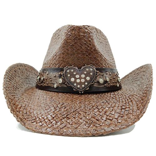 Chapeau De Cowboy Vintage En Paille Épaissie Pour Hommes Et Femmes,Chapeau De Soleil D'été,Grande Taille,Jazz,2023