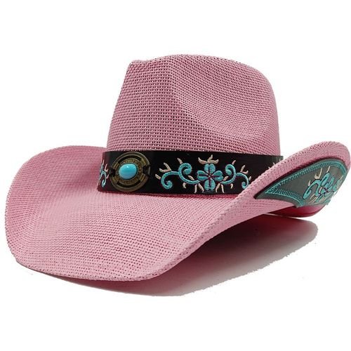 Chapeau De Cowboy Vintage En Paille Épaissie Pour Hommes Et Femmes,Chapeau De Soleil D'été,Grande Taille,Jazz,2023