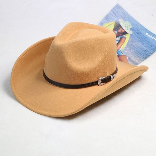 Chapeau De Cowboy En Laine Pour Hommes,Couvre-Chef De Chevalier Vintage,Crochet En Métal,Automne/Hiver 2023