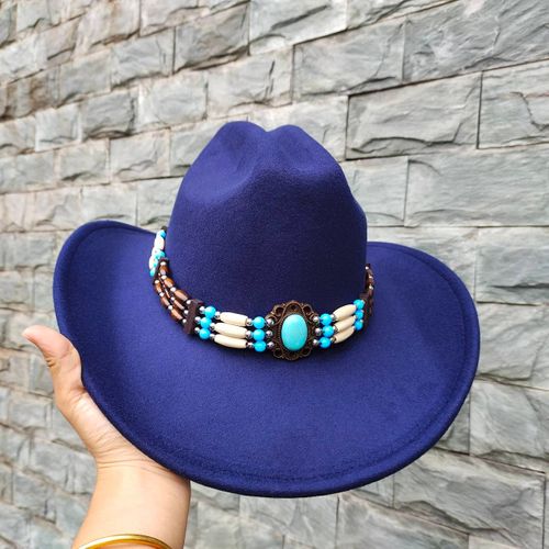 Chapeau De Cowboy En Laine Pour Hommes,Couvre-Chef De Chevalier Vintage,Crochet En Métal,Automne/Hiver 2023