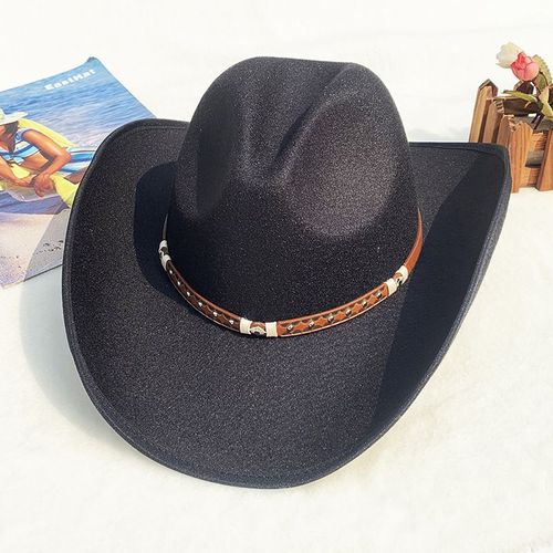 Chapeau De Cowboy En Laine Pour Hommes,Couvre-Chef De Chevalier Vintage,Crochet En Métal,Automne/Hiver 2023