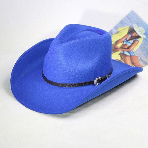 Chapeau De Cowboy En Laine Pour Hommes,Couvre-Chef De Chevalier Vintage,Crochet En Métal,Automne/Hiver 2023