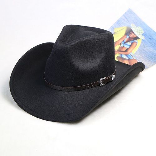 Chapeau De Cowboy En Laine Pour Hommes,Couvre-Chef De Chevalier Vintage,Crochet En Métal,Automne/Hiver 2023