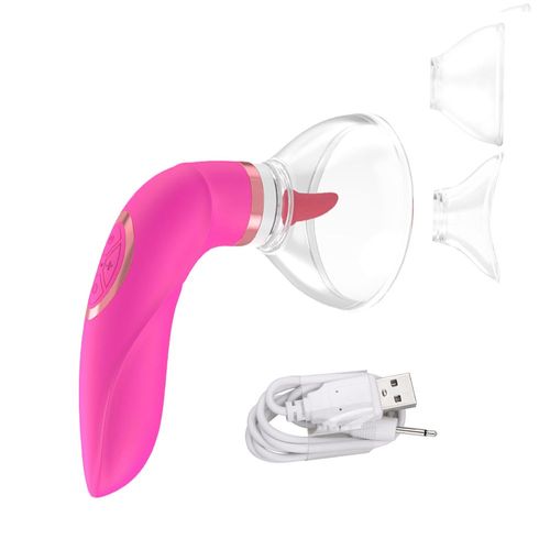 Vibromasseur Léchant La Langue Réaliste Pour Femme, Gonflables, Ventouse De Clitoris, Tire-Lait, Agrandissement, Gros Dileducatif, Plug Anal, Jouets Sexuels 7.0