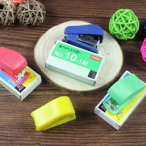 Petite Agrafeuse Portable Kawaii De Qualité,Ensemble D'agrafes Utiles,Papeterie De Reliure De Bureau